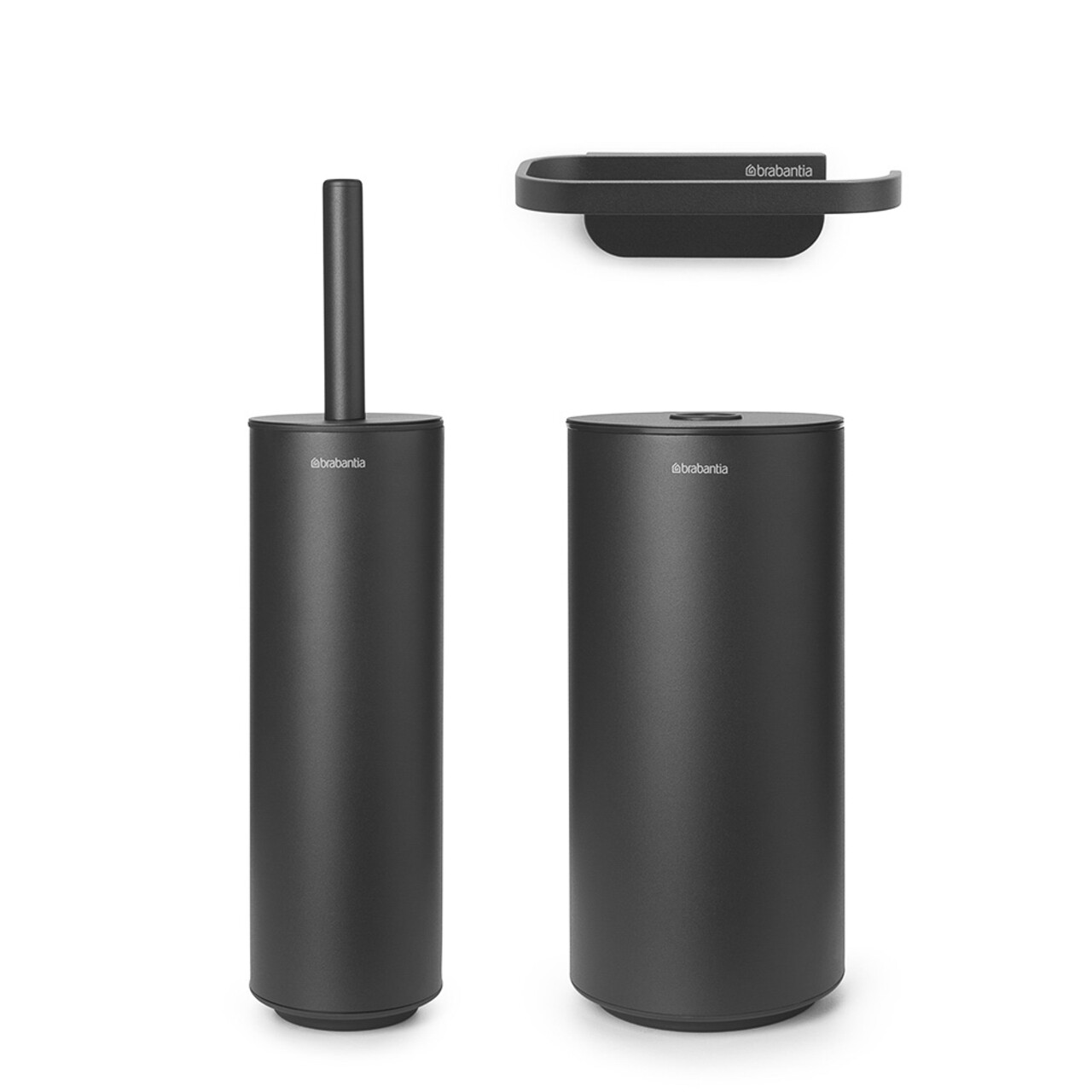 Set accesorii pentru baie 3 piese, Brabantia, MindSet Infinite Grey, otel, gri - imagine 5